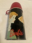 1962 Vintage Retro Ponytail Barbie Thermos Metal Bottle Red Cup 10 Ounce