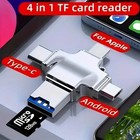 4-in-1 Memory Card Reader For Iphone Ipad Android Pc Mac  Sd Micro Sd Usb-c