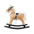 Kids Ride On Rocking Horse Toy Plush Wood Pony Traditional Gift W  Neigh Sound