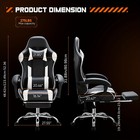 Ultimate Gaming Throne Ergonomic Computer Chair With Footrest  Adj  360   Swive