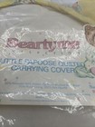 Vintage Bearytyme Quilted Baby Bunting Blanket Papoose Yellow Design Teddy Bear
