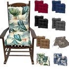2 Pcs Rocking Chair Cushion Set Pad Upper lower Chair Cushions For Home Outdoor