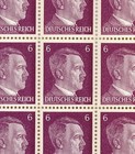 Lot Stamp Germany 3 Sheet 1941 Wwii 3rd Reich Fascism Adolf Hitler Ah Mnh Mng