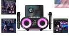 Karaoke Machine 70w Portable Bluetooth Speaker With Rgb Lights 2 Microphones