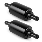 3 8  Fuel Filters 178 Micron Removable Black Anodized Aluminum 2pcs 3 8 -2pcs