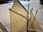 Vintage Wood Model Sailing Yacht Boat 27 Inch Long 30h