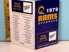 1979 Los Angeles Rams Pro Football Schedule Red Wing Shoes