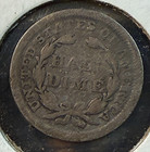 1857 Seated Liberty Half Dime Nice Original Good Chrc