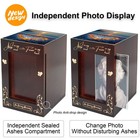 Large Wood Cremation Urn For Human Ashes Adult - Best Offer - Photo Frame Heart