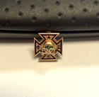 Phi Kappa Sigma College Social Fraternity Pin 10k Yellow Gold 3 8 Inch  skulls 