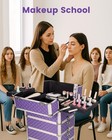 Professional Rolling Makeup Case With Wheels  4-in-1 Makeup Train Case