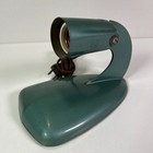 Vintage Union Made Industrial Green Metal Machinist Wall Work Light Or Desk Lamp
