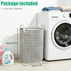 Dirty Clothes Basket - Large Foldable Storage Laundry Hamper  Wash Bag Organizer