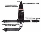 Legends Racing Harness Belt V Mount Sfi 16 1 Latch   Link 5 Point Black