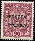Poland 1919 Poczta Polska Overprinted On Austria 1916 Stamp - Scott  50 Mint 215