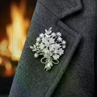 Rhinestone Money Tree Brooch Sparkling Lucky Tree Lapel Pin Fashion Jewelry Gift