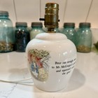 Peter Rabbit Wedgewood Table Lamp Beatrix Potter Vintage Nursery Decor 8    