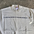Vintage Stratford Festival Shirt Size L Gray Brown Logo Spellout Shakespeare