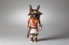1940   s Hopi Wupamo Katsina Figure With Case Mask