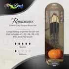 Rn-7117 Renaissance Cat s Tongue Set  Paintbrushes For Oil  Watercolor  Gouache 