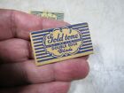 3 Vintage antique Gold Tone Double Edge Razor Blades Nos Individually Wrapped 