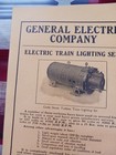 1905 Print Advertising General Electric Curtis Steam Turbine Train Lighting Sets