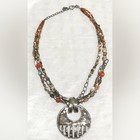 Silpada 925 Sterling Silver Gemstone Pendant Beaded Necklace  