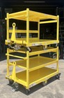 1 Ton Capacity Heavy Duty Industrial 3 Shelf Rollaround Aero Part Carts Linkable