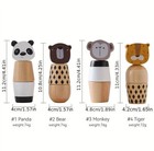 Wooden Zoo Animals 4 Piece Set Screw Twisting Eye Hand Coordination Toy Gift