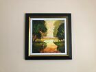  fishing In July  14 x 14 original Oil Painting By Alexander Antanenka  With Coa