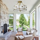 Vintage Ceiling Light Chandelier Stained Glass Lamp Flush Mount Fixture 110-220v