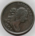 1804 Draped Bust Half Cent - Plain 4 stemless - Us 1 2c Copper Coin