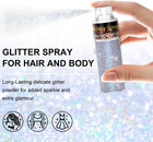 Hair And Body Glitter Spray  1pc Glint-rainbow Glitter Hairspray Dry Powder Make