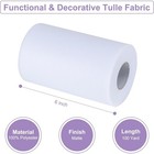 White Tulle Fabric Roll 6 Inches By 100 Yards 300 Feet Bulk Spool For Diy Tutu