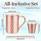 100  Pure Copper Cups Set Of 2 - Moscow Mule Mugs With Copper Straws And Jigg   