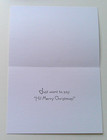 Fawn   Bunny Meet Deer Hallmark Unsigned Vintage Christmas Greeting Card  b26