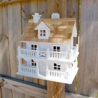 Novelty Cottage Bird House  White By Home Bazaar