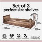  Set Of 3  16 4   Nursery Book Shelves  10 2d X 44 5w X 14 2h Cm Barnwood Brown