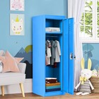 Honeyjoy 48  Kids Metal Storage Locker 2-tier Safe Storage Cabinet W lock   Keys