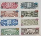 1-1 000 Pesos 1959-77 Mexico De Banco Mexico 8 Specimen Banknote Lot  Unc