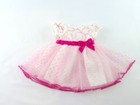 Doll Clothes 18  Dress Hot Pink White Fits American Girl Dolls
