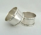Pair Of Mid Century England Epns Silver Plated Napkin Rings   Xlnt 