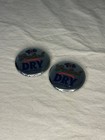 Two Vintage Pinback Grolsch Premium Dry Draft Beer Button Lager Pins