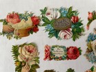Victorian Die Cut  Flowers Scraps