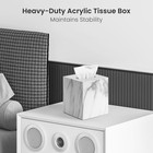 Tissue Box Cover square Plastic Tissue Holder With Non-slip Base marble