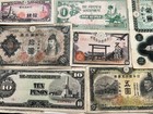 Japanese 8 Banknote Original Wwii Era Lot Imperial Army Money Military Art
