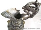 Antique 19th Century French Metal   Bronze Gilt Ormolu Ornate Ewer Faces  Goats 