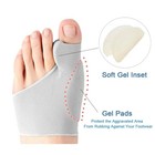 2pcs Toe Separator Hallux Valgus Bunion Corrector Foot Pain Relief Straightener