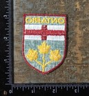 Vintage Ontario Coat Of Arms Shield Canada Travel Souvenir Embroidered Patch