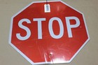 Authentic Stop Sign Real Street Vintage Road Retired Highway Sign 30  X 30 